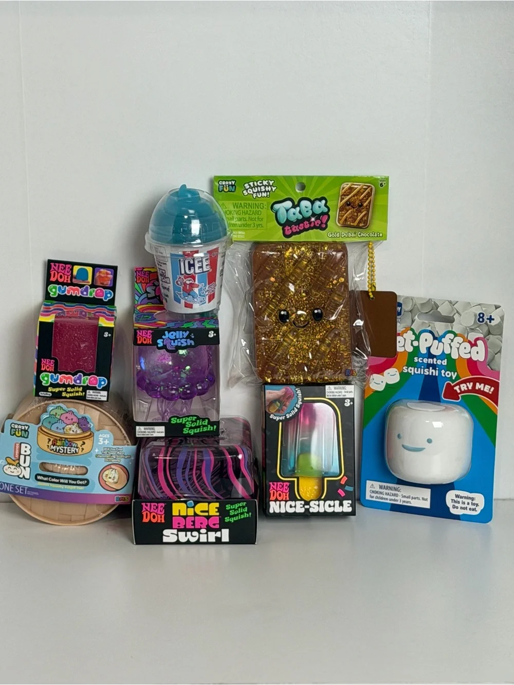 Authentic Nee doh's & Various Squishy Assorted Colors - Mixed Brands all new